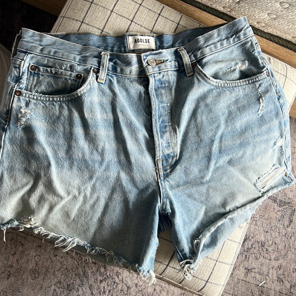 Agolde Parker jean shorts long